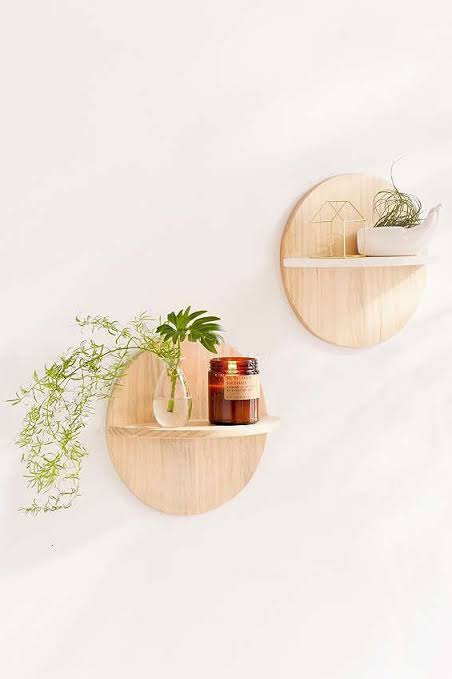 candinavian Wooden Floating Wall Shelf – Minimalist Home Décor Display Rack